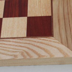 B53-plateau d'échecs en bois de frêne et padouk 54 cm