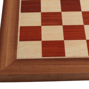 B61-Echiquier en bois massif acajou frene et Padouk - 48 cm